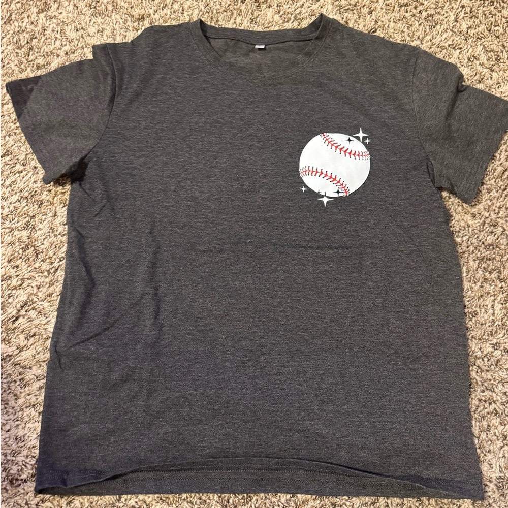 Gray Baseball Graphic Women’s  T-Shirt